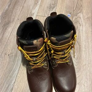 Asolo Brown Leather Boots with Yellow Laces